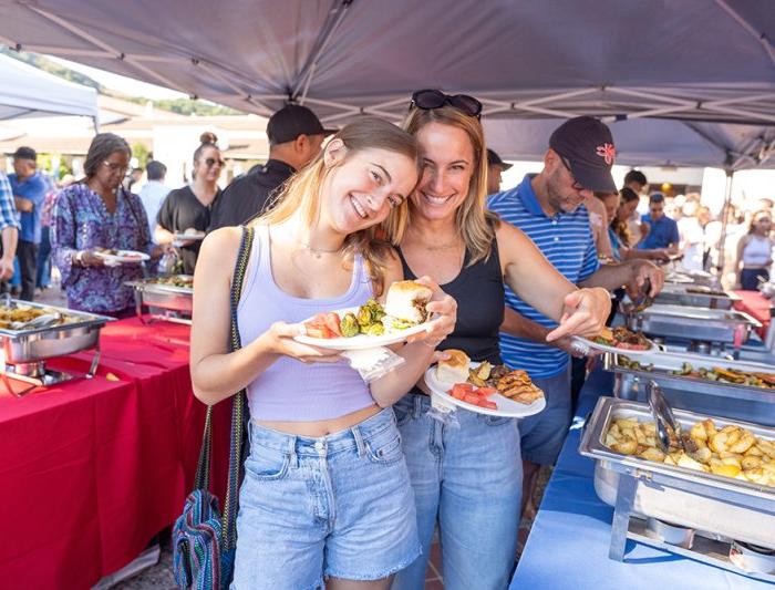 Mother and daughter at Farewell BBQ