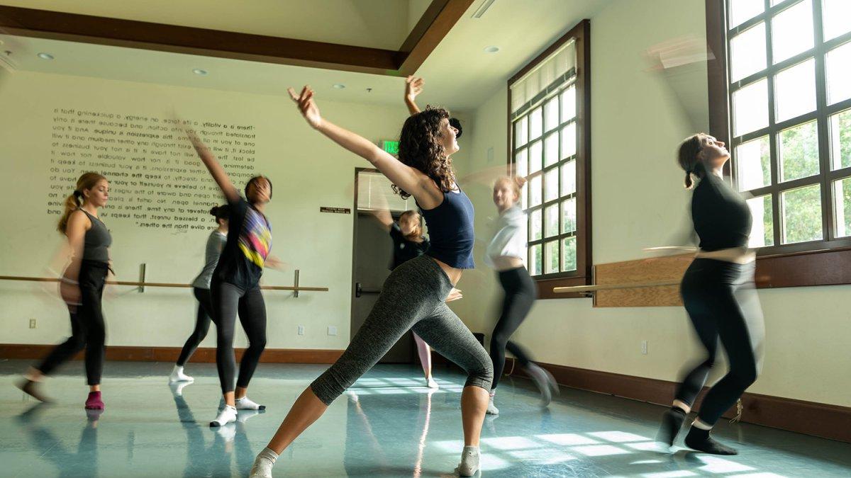 Students at a dance class